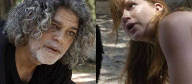 Luz e Murilo na novela O Sétimo Guardião (Reprodução/G1) Luz e Murilo na novela O Sétimo Guardião (Reprodução/G1)