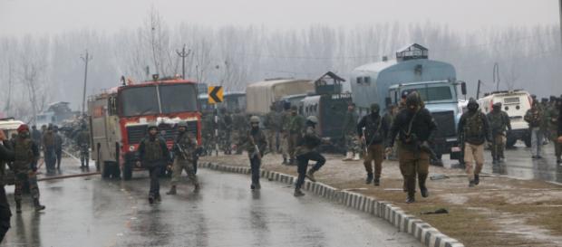 Pulwama: 30 CRPF troopers killed in suicide attack in Kashmir Photo- ( image credit- Doordarshan/ youtube.com) Pulwama: 30 CRPF troopers killed in suicide attack in Kashmir Photo- ( image credit- Doordarshan/ youtube.com)