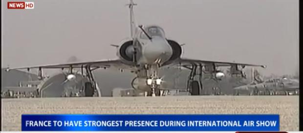 The Rafale fighter landing at Banagalore (Image Credit: DD News/Youtube screenshot) The Rafale fighter landing at Banagalore (Image Credit: DD News/Youtube screenshot)