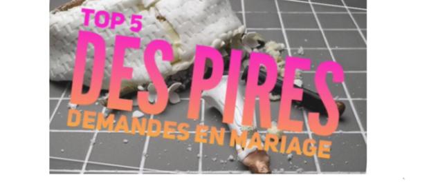 top 5 des pires demandes en mariage top 5 des pires demandes en mariage