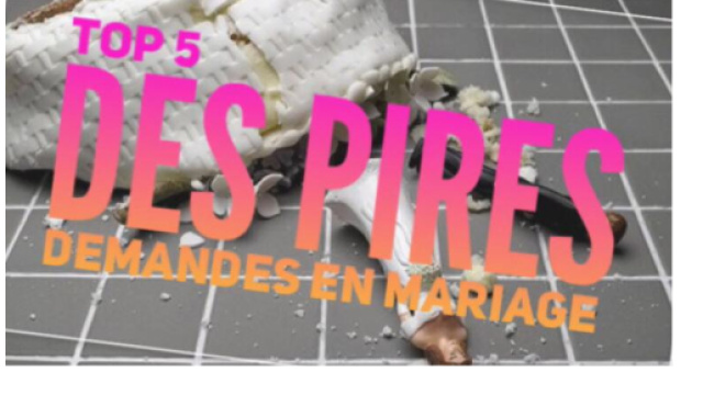 top 5 des pires demandes en mariage
