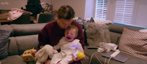 Ferne gives viewers a candid look into life as a single parent with a sick baby (Image credit: Ferne Mcann: First Time Mum/ITVhub)