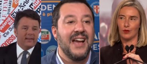 Matteo Renzi, Matteo Salvini e Federica Mogherini