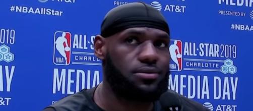 Lakers star LeBron James spoke to the media in Charlotte; ahead of the 2019 NBA All-Star Game. - [NBA / YouTube screencap]