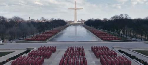 This image was captured from the latest teaser trailer for "The Handmaid's Tale" Season 3. [Image Hulu/YouTube]