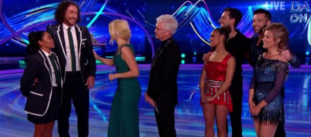 Three Celebrities fight for their place in the Final Five during double elimination (Image credit: Dancing On Ice/ITVhub) Three Celebrities fight for their place in the Final Five during double elimination (Image credit: Dancing On Ice/ITVhub)