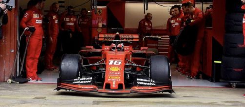 La Ferrari di Charles Leclerc, il più veloce nel secondo giorno dei test pre-season in F1