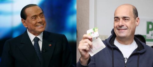 Silvio Berlusconi e Nicola Zingaretti.