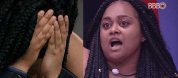 Rizia chora no BBB19 (Reprodução GSHOW) Rizia chora no BBB19 (Reprodução GSHOW)