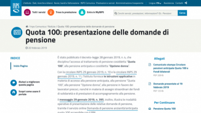 Pensioni anticipate, ancora domande in crescita per la nuova Quota 100