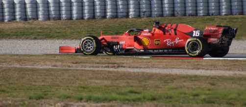 La Ferrari di Charles Leclerc, sesta nell'ultima giornata della prima settimana di test F1 a Barcellona