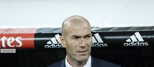Zinedine Zidane sulla panchina del Real Madrid