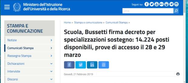 Prove d'accesso specializzazione sostegno Prove d'accesso specializzazione sostegno