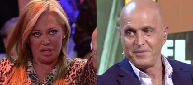 Belén Esteban y Kiko Matamoros en el plató de Sálvame Belén Esteban y Kiko Matamoros en el plató de Sálvame