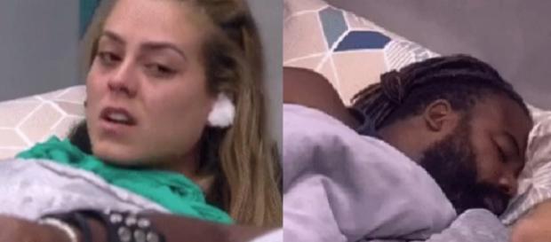 Rodrigo e Isabella dormindo no BBB19. (Foto: Reprodução/Twitter) Rodrigo e Isabella dormindo no BBB19. (Foto: Reprodução/Twitter)