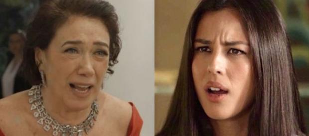 Valentina e Laura em O Sétimo Guardião (Reprodução TV Globo) Valentina e Laura em O Sétimo Guardião (Reprodução TV Globo)