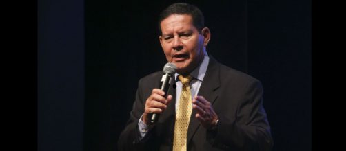 Mourão da discurso em reunião do Grupo de Lima - (Foto: Antonio Cruz/Agência Brasil)