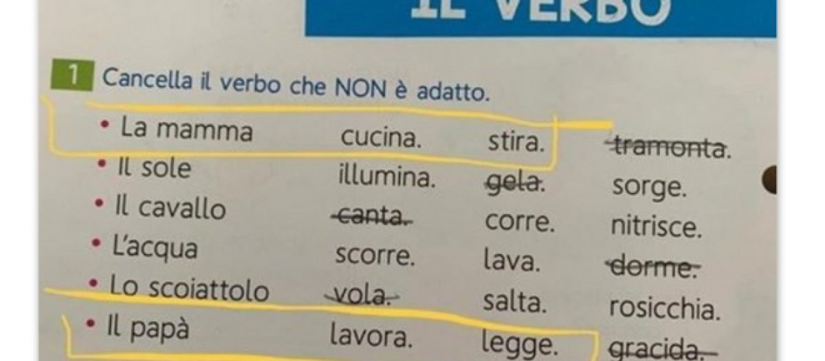 Mamma cucina e papà lavora: la proposta di legge contro gli stereotipi  sessisti dei libri scolastici