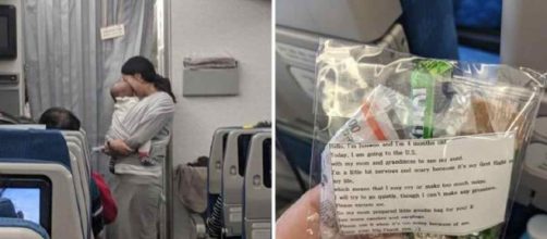 Una mamma ha regalato tappi ai passeggeri per non disturbarli.
