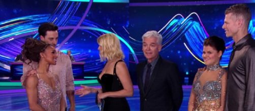 Two Celebs face the Skate-Off to earn their spot in this year's Semi-Final (Image credit: Dancing On Ice/ITVhub)