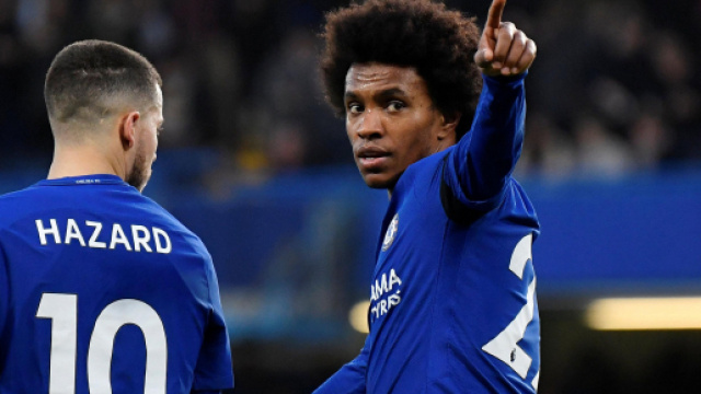 Willian e Hazard attualmente giocatori del Chelsea