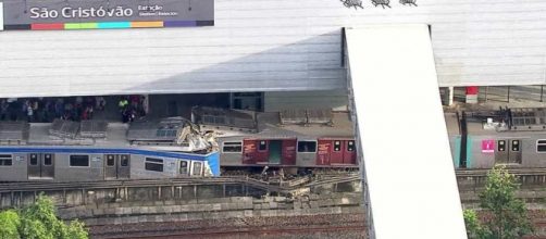 Trens colidem em uma estação da capital fluminense deixando 9 feridos. (Reprodução)