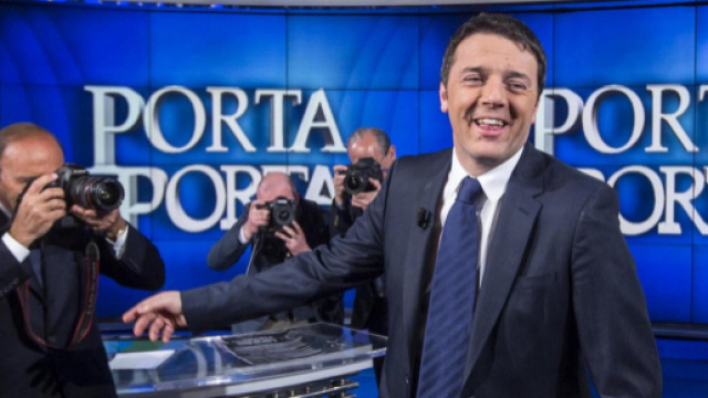 Matteo Renzi ospite di Bruno Vespa a Porta a Porta