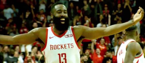 James Harden returned for the Rockets in their game at Charlotte on Wednesday (Feb. 27). [Image via NBA/YouTube]