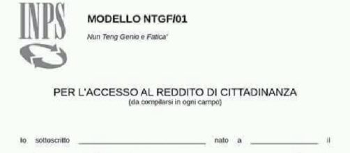 Reddito di cittadinanza, uscito il modulo