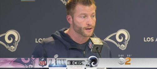 Sean McVay's revolutionary offense gameplan failed to win Super Bowl LIII [Image Credit] CBS Los Angeles - YouTube