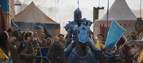 The Bud Knight asks people to 'hold his beer' in funny Super Bowl LIII commercial. /Image: 'Game of Thrones' YouTube channel (screenshot)