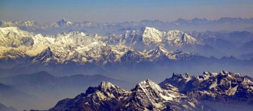 Himalaya from sky – Himalaya took a beating from global warming. - image credit - cco commobd/pixabay