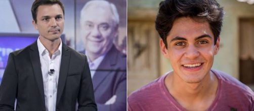 Diego Esteves trabalha como jornalista e Lucas Veloso como ator. (Foto: Reprodução TV Record / TV Globo)
