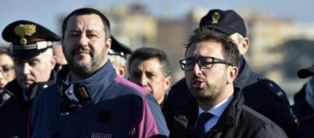 I due ministri Salvini e Bonafede I due ministri Salvini e Bonafede