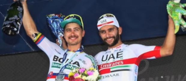 Peter Sagan e Fernando Gaviria sul podio della Vuelta San Juan Peter Sagan e Fernando Gaviria sul podio della Vuelta San Juan