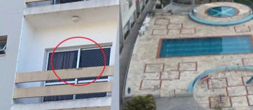 Menina é deixada sozinha em apartamento e cai do quarto andar do prédio (Reprodução TV TEM/Google Street View)