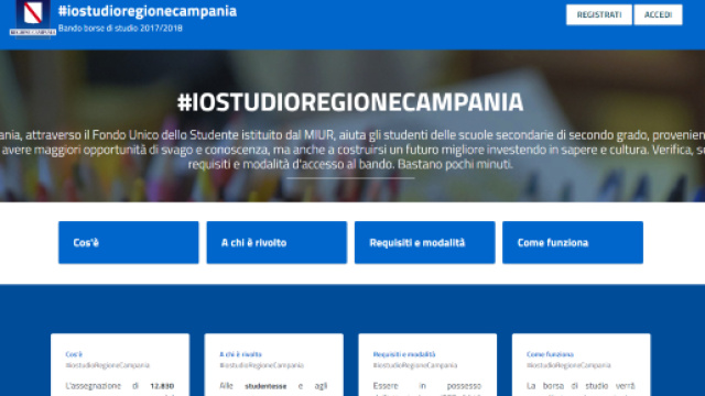 Borse di studio per studenti, il bando della Regione Campania