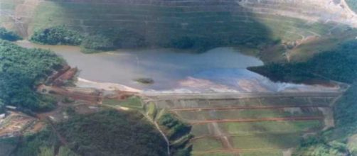 Imagem aérea da barragem da Vale em Barão de Cocais (Divulgação/Vale)