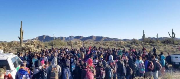 Central Americans enter illegally/Courtesy of CBP Central Americans enter illegally/Courtesy of CBP