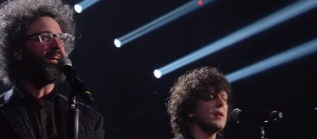 Ermal Meta e Simone Cristicchi duettano a Sanremo 2019 Ermal Meta e Simone Cristicchi duettano a Sanremo 2019