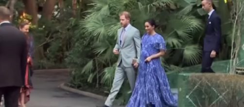 Prince Harry and Meghan Markle in Morocco. [Image source/ET Canada YouTube video]