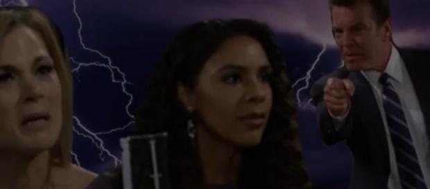 Kerry betrays Jack and Phyllis. (Image Source: Y&R Worldwide Voice of the fans-YouTube.) Kerry betrays Jack and Phyllis. (Image Source: Y&R Worldwide Voice of the fans-YouTube.)