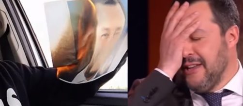 Giovane brucia la foto di Salvini in auto, il ministro gli risponde sui social: ‘Non perdo il sorriso’