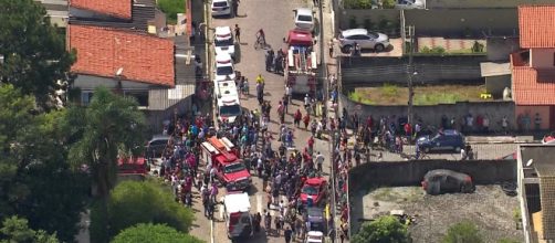 Ataque deixou cinco alunos mortos (Crédito: reprodução TV Globo).