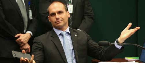 Eduardo Bolsonaro diz ser absurdo relacionarem morte de Marielle com sua família. (Foto: Fabio Rodrigues Pozzebom/Agência Brasil)