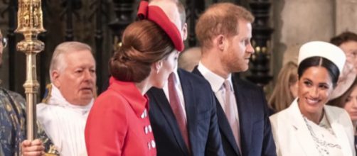 Kate Middleton & Meghan Markle join forces for Commonwealth Service at Westminster Abbey. [Image source/Access YouTube video]