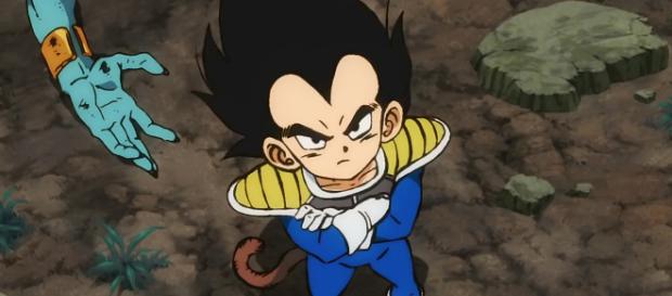 El joven príncipe vegeta en sus años de entrenamiento El joven príncipe vegeta en sus años de entrenamiento