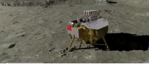 China lands a rover on the far side of the moon. [Image source/CBS News YouTube video]