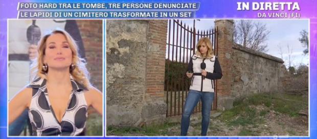 Foto osé al cimitero, la rabbia dei residenti a Pomeriggio 5 Foto osé al cimitero, la rabbia dei residenti a Pomeriggio 5