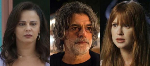 Neide, Murilo e Luz em 'O Sétimo Guardião'. (Foto: Reprodução/TV Globo) Neide, Murilo e Luz em 'O Sétimo Guardião'. (Foto: Reprodução/TV Globo)